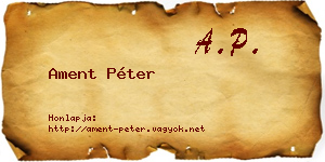 Ament Péter névjegykártya